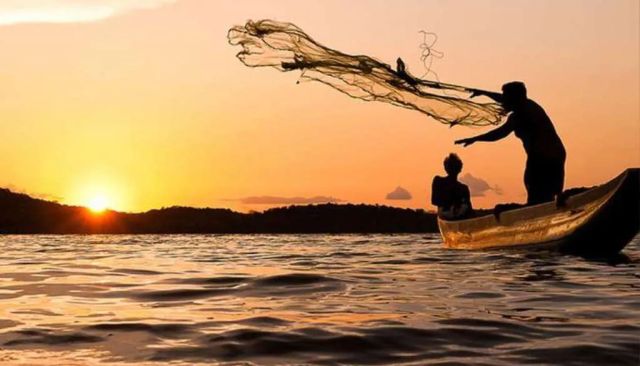 The one who went fishing died